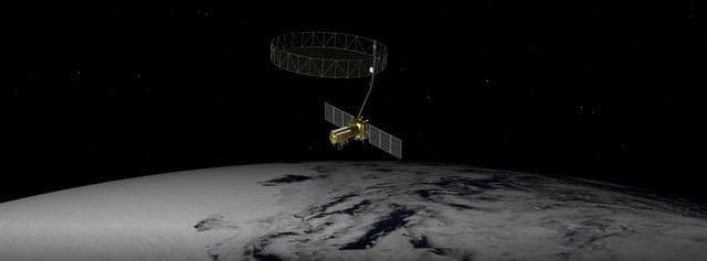 NASA image: NISAR in Orbit Over Antarctica (Artist's Concept)