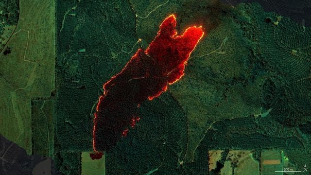 NASA image: AVIRIS-3 Sensor Captures Data on Wildfire Near Castleberry, Alabama