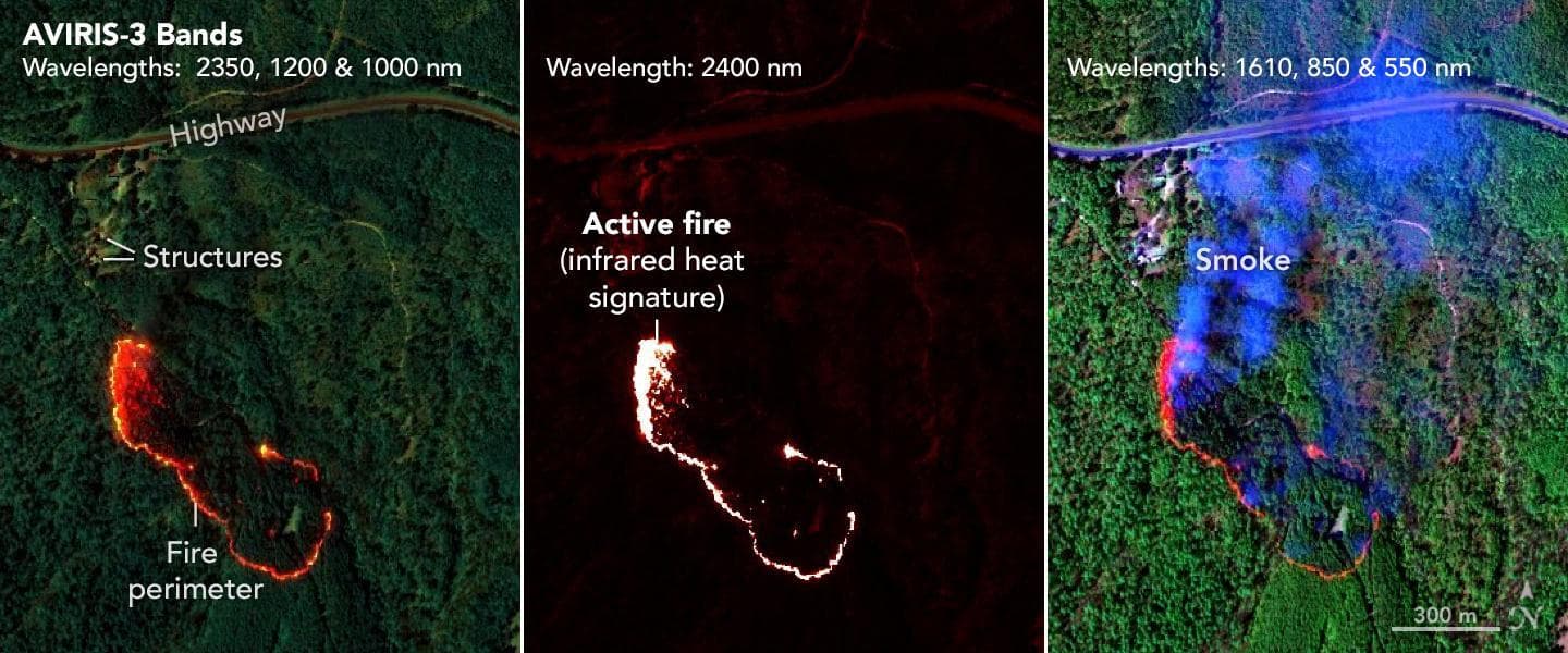 NASA image: AVIRIS-3 Sensor Captures Data on Wildfire Near Mount Vernon, Alabama