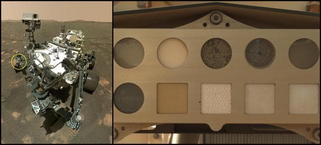 NASA image: Perseverance and SHERLOC's Calibration Target