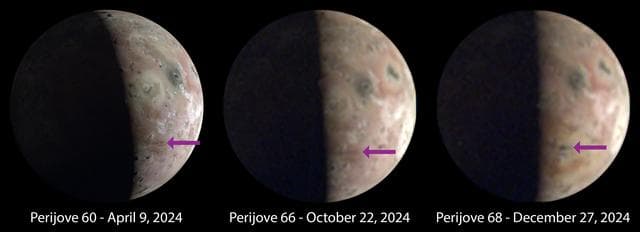 NASA image: Three Views of Io's Southern Hemisphere