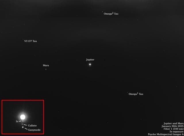 NASA image: NASA's Psyche Images Stars, Jovian System