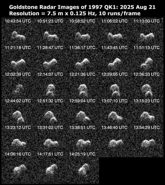 NASA image: NASA's Planetary Radar Reveals Peanut Shape of Asteroid 1997 QK1