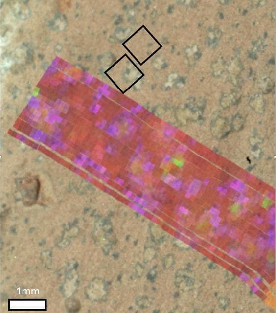 NASA image: Perseverance's PIXL Finds Vivianite, Greigite in 'Cheyava Falls' Sample