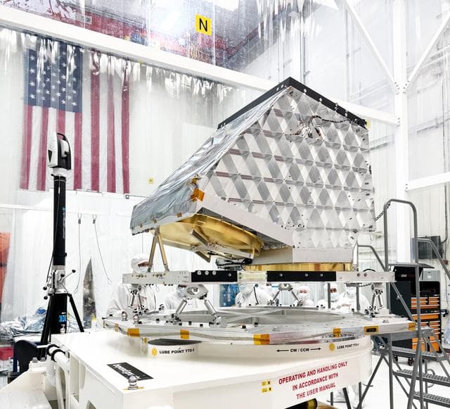 NASA image: NEO Surveyor’s Aluminum Telescope Mounted to Its Flight Base