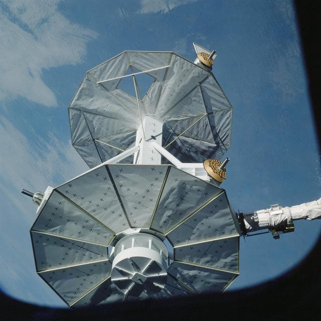 NASA image: Close up view of the PFTA being lifted out of the payload bay