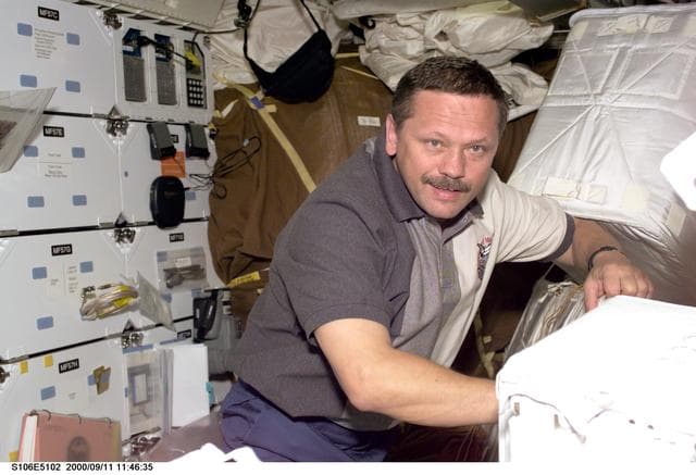 NASA image: MS Morukov works onboard Atlantis during STS-106