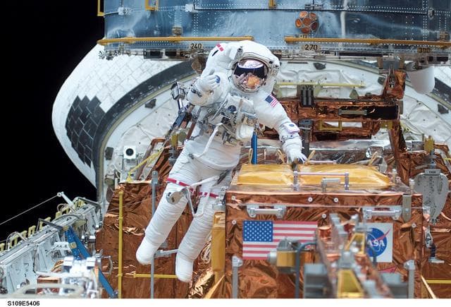 NASA image: STS-109 MS Newman during EVA 2