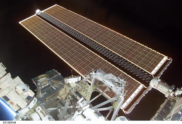 NASA image: MBS suspended above P6 SA by the SSRMS during STS-111 UF-2