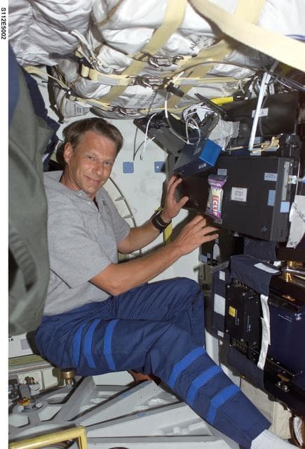 NASA image: MS Sellers on middeck