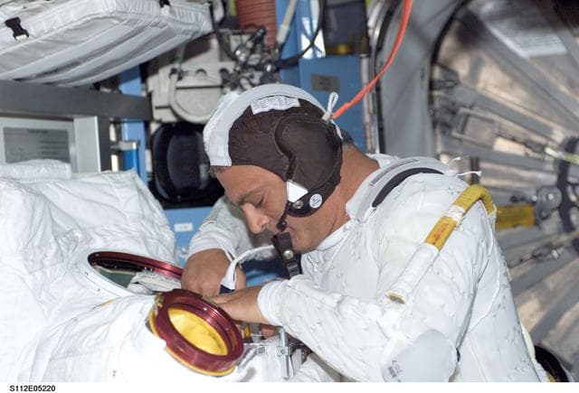 NASA image: MS Wolf prepares for EVA 2