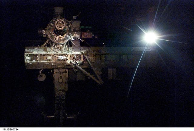 NASA image: Flyaround view of ISS forward side
