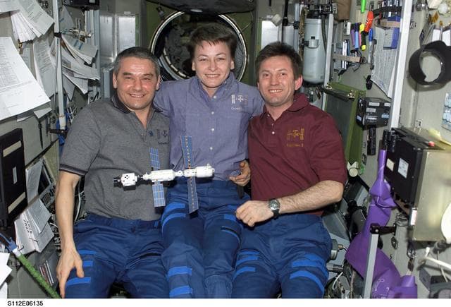 NASA image: Expedition 5 crew in-flight portrait