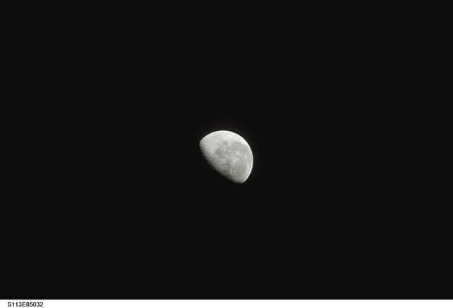 NASA image: Moon view taken from Endeavor during STS-113