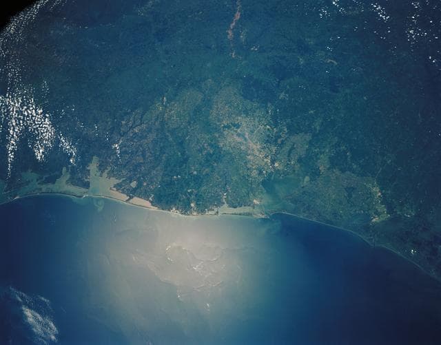 NASA image: Upper Texas Gulf Coast, USA
