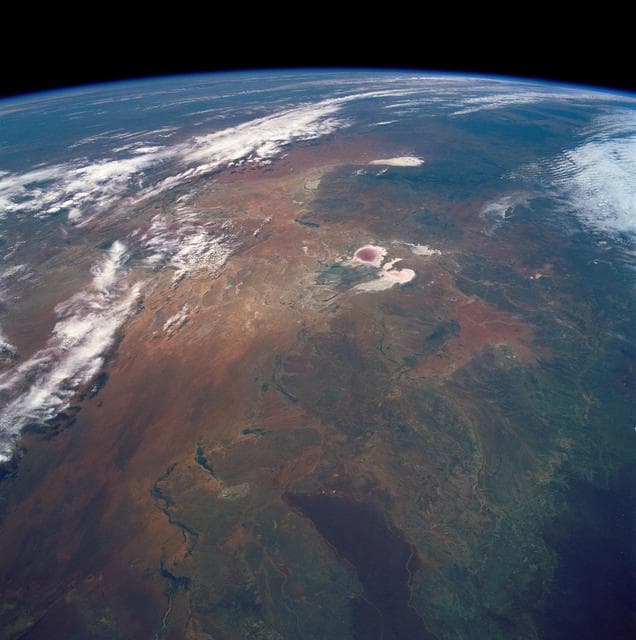 NASA image: Lake Eyre, Simpson Desert, South Australia, Australia