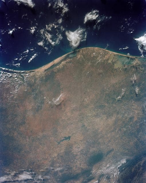 NASA image: Falcon Reservoir, Brownsville, TX, USA