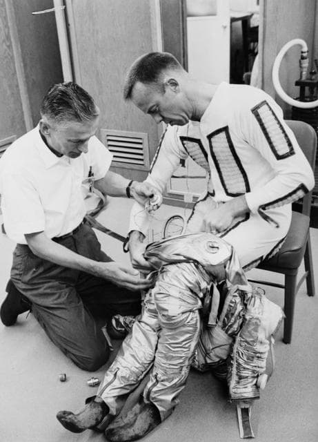 NASA image: Astronaut Alan Shepard - Pressure Suit - Mercury-Redstone (MR)-3 flight