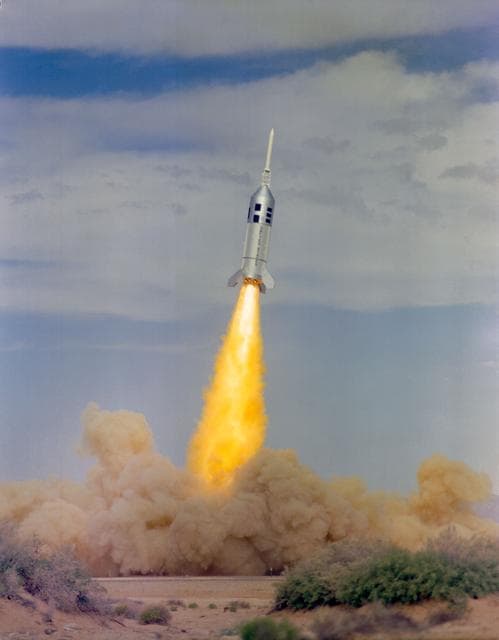NASA image: LITTLE JOE II - LIFTOFF - WHITE SANDS MISSILE RANGE (WSMR), NM