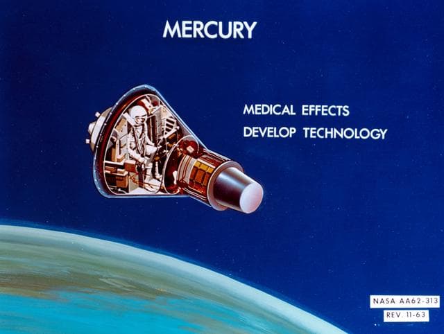 NASA image: Artist concept of Mercury program study of medical effects & technology