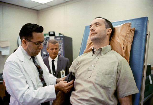 NASA image: Astronaut McDivitt - Blood Pressure Check - Preflight Examination - Merritt Island, FL