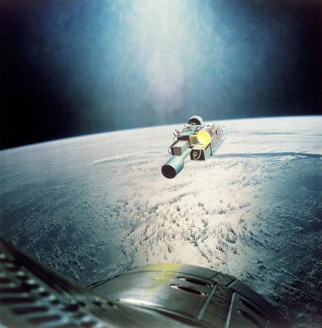 NASA image: GEMINI RENDEZVOUS EVALUATION POD (REP) - ARTIST CONCEPT