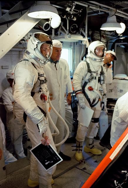 NASA image: IN WHITE ROOM - ASTRONAUT EDWARD H. WHITE II - MISC. - CAPE