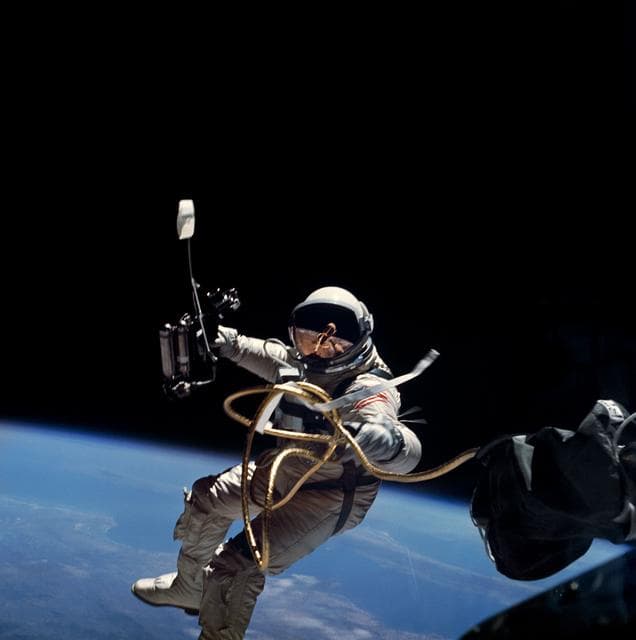 NASA image: Astronaut Edward White during first EVA performed during Gemini 4 flight