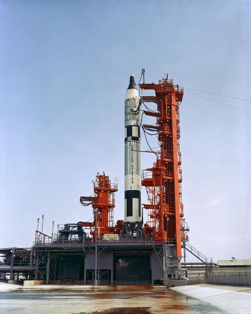 NASA image: Gemini-Titan (GT)-5 - On Pad (After Mating)