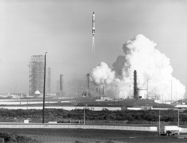 NASA image: LIFTOFF - GEMINI-TITAN (GT)-6 (DISTANT VIEW) - CAPE