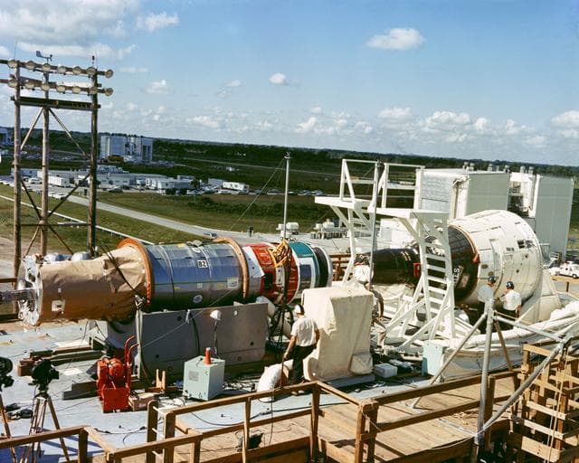 NASA image: GEMINI-TITAN (GT)-6 - AGENA TESTS - DOCKING EXERCISE - BORESIGHT RANGE - CAPE