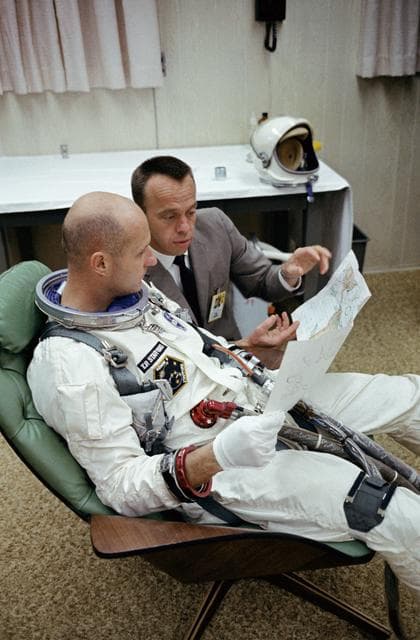 NASA image: (GT-6 PRIME CREW((PREFLIGHT ACTIVITY) - ASTRONAUT THOMAS P. STAFFORD - MISC.