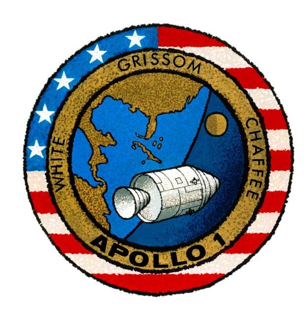 NASA image: APOLLO-SATURN (AS)-204 INSIGNIA - MSC