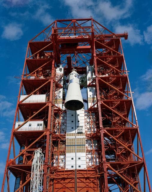 NASA image: APOLLO SPACECRAFT (A/S)- 012 - GANTRY - PAD 34 - CAPE