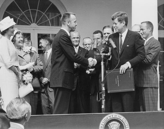 NASA image: Astronaut Alan Shepard recieves NASA Distinguished Service Award