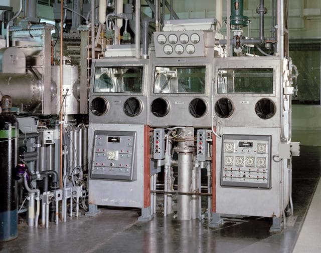 NASA image: View of equipment in Vacuum Laboratory, Sample Operations Area, LRL bldg 37