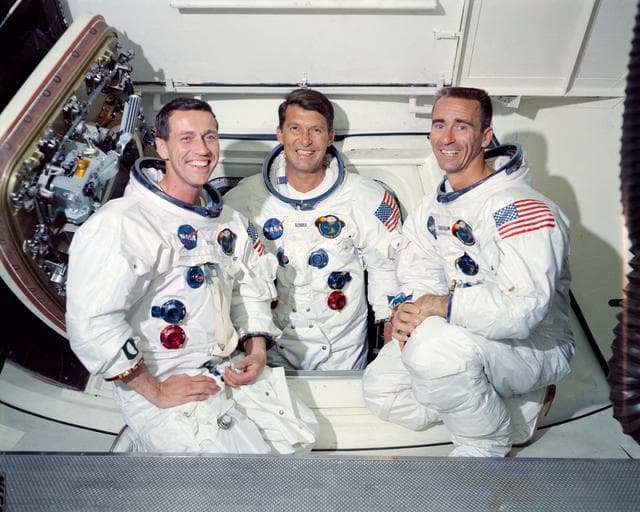 NASA image: PORTRAIT - APOLLO 7 - PRIME CREW - KSC