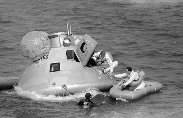 NASA image:  Crew Training - Apollo IX (Egress) - Gulf 