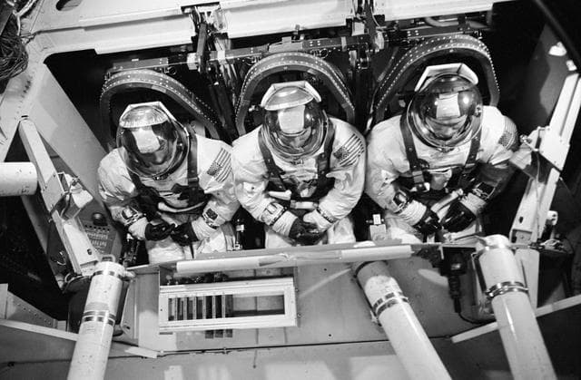 NASA image:    Crew Training - Apollo 8 (Centrifuge) - MSC 