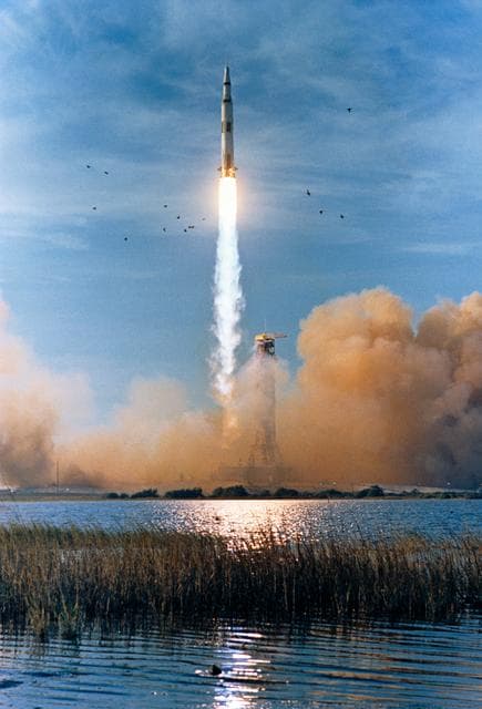 Launch of Apollo 8 lunar orbit mission