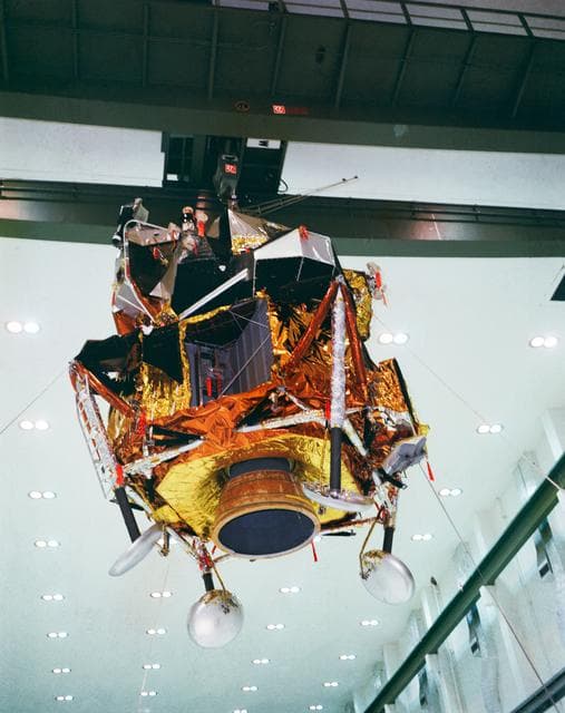 NASA image: LUNAR MODULE (LM)-5 - ASCENT STAGE - MATING - KSC