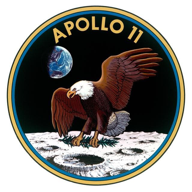 NASA image: OFFICIAL EMBLEM - APOLLO 11 - FIRST (1st) SCHEDULED LUNAR LANDING MISSION