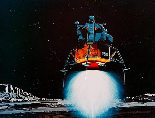 NASA image: ARTIST CONCEPT - APOLLO XI - LUNAR SURFACE