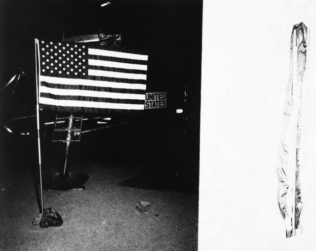 NASA image: FLAG - APOLLO XI - ASTRONAUTS - MOON