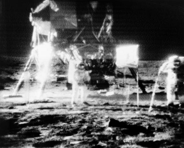 NASA image: Telecast of Astronauts Armstrong and Aldrin by the Lunar Module