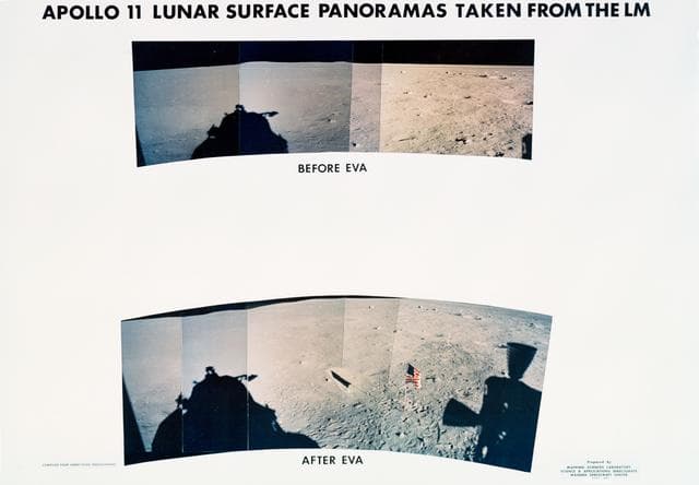 NASA image: Apollo 11 lunar surface panoramic views