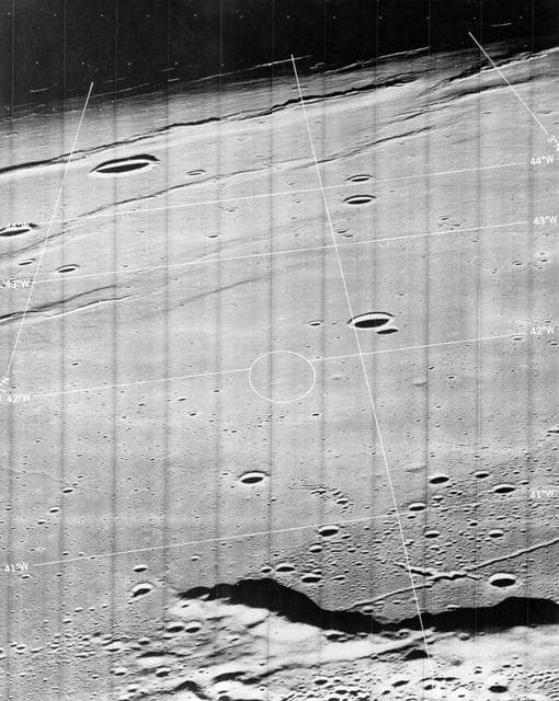 NASA image: Apollo XII - POTENTIAL LUNAR LANDING SITE - SEA OF STORMS