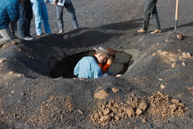NASA image: Apollo 12 crewmembers during geological field trip