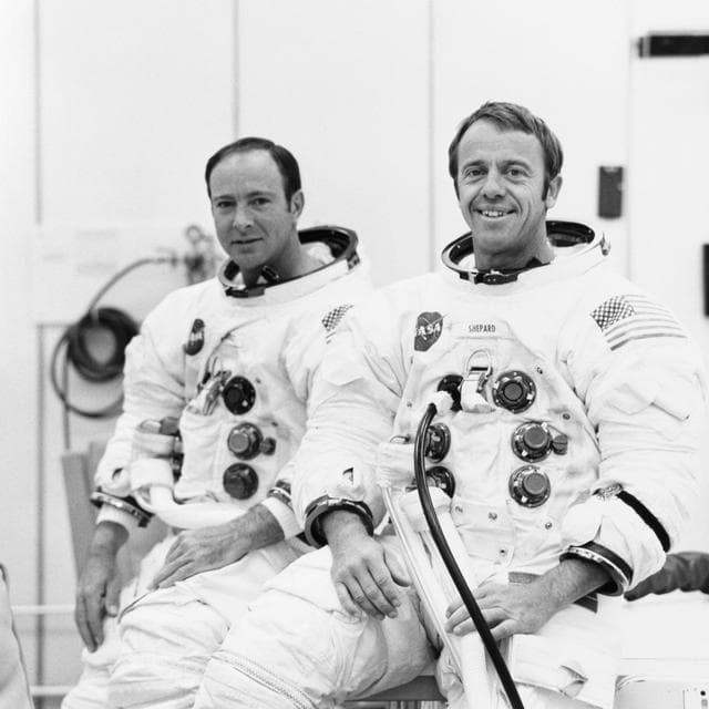 NASA image: ALTITUDE TESTS - ASTRONAUTS SHEPARD AND MITCHELL - KSC