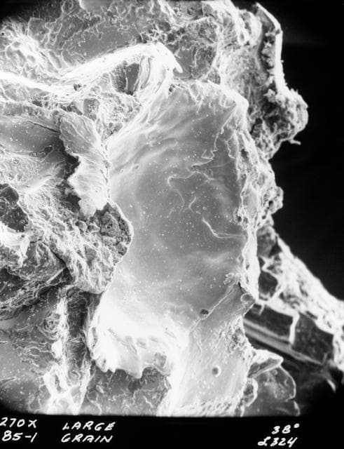 NASA image: Enlarged View - Hypervelocity Impact - Lunar Surface Material - CA